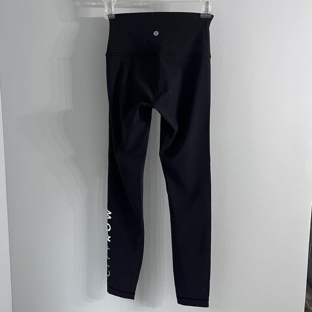 Lululemon Black Leggings City Row Branded - Picture 4 of 6
